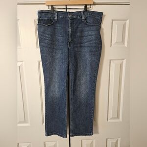 Levi's Regular Fit Straight Leg Blue Denim Jeans Cotton Logo Zip Button 40x30